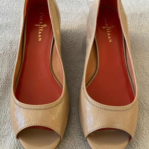 cole haan nike air peep toe wedge